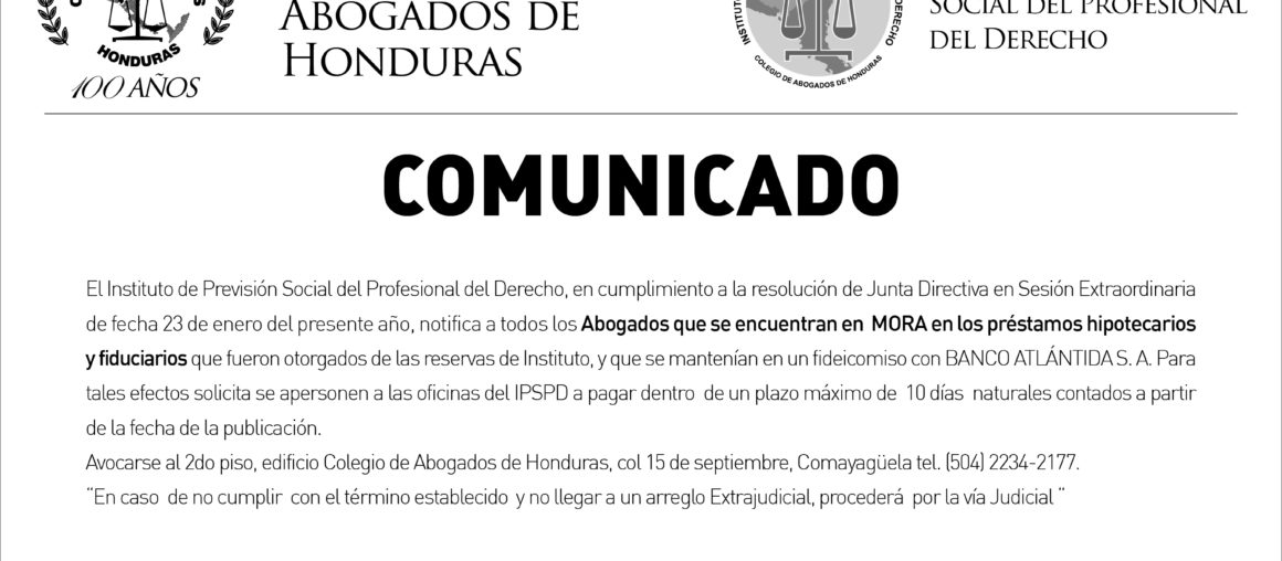 Comunicado de mora