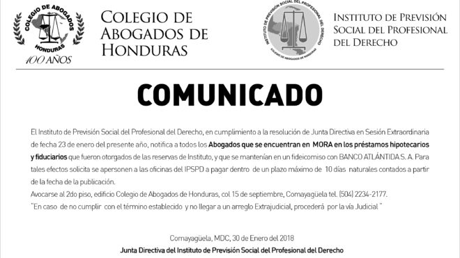 Comunicado de mora