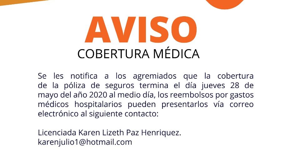 Aviso Cobertura Médica